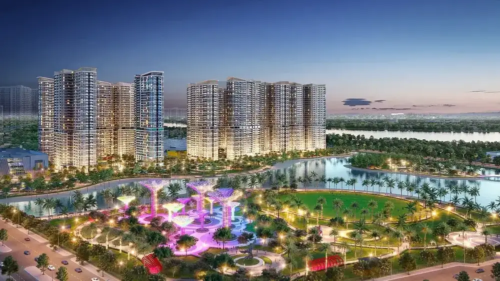 Khu đô thị Vinhomes về đêm - chủ đầu tư Vingroup